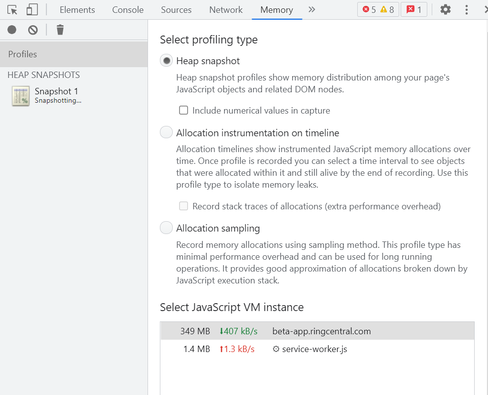 Heap snapshot чем открыть