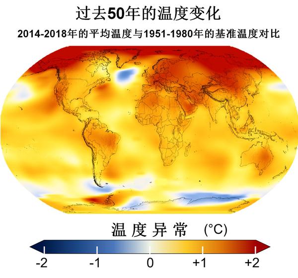 全球变暖温度曲线图图片