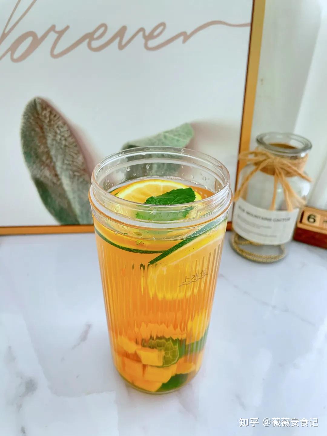 自制冷泡水果茶好喝又低卡不输外边奶茶店