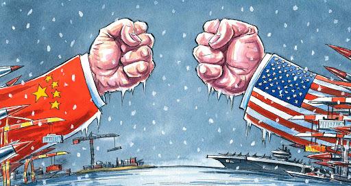美国挑衅中国图片