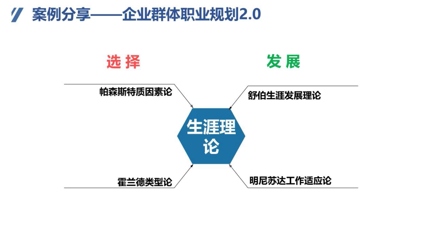 理论,我们可以分成两大类,一个叫选择类,比如说非常著名的帕森斯特质