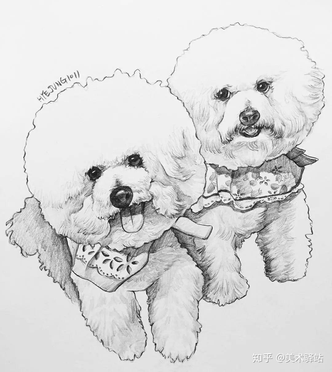 人物插画艺术家hyejung的素描头像手绘来看看里面有没有你们爱豆吧