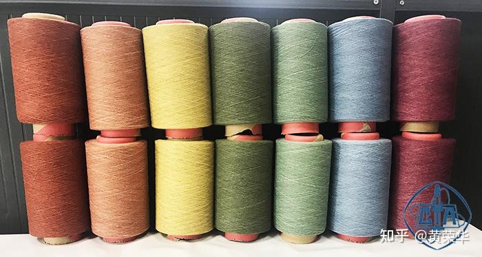 植物染料染色有机棉筒子纱在中纺院江南分院试染成功