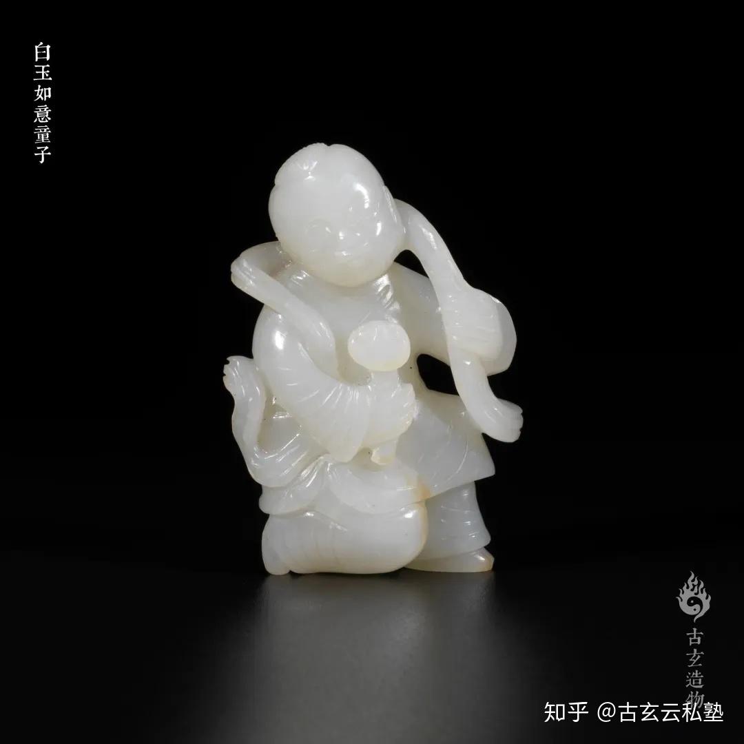 置物　童子牧牛　石 靓宝格- 乾隆玉雕童子牧牛摆件