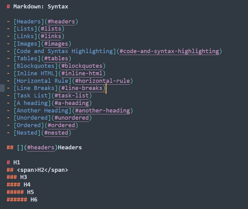  subline text markdown 