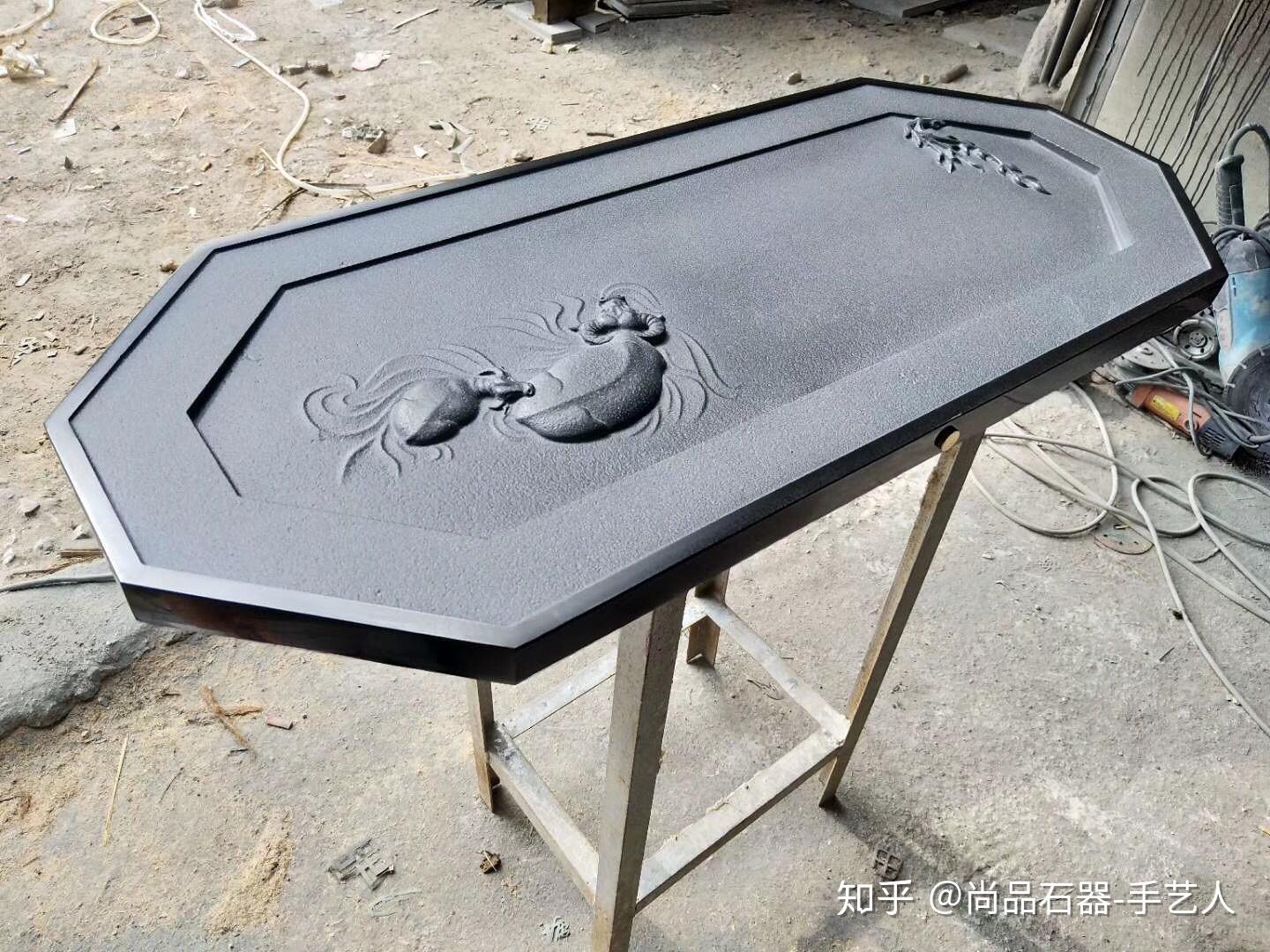 乌金石石材茶盘的工艺设计