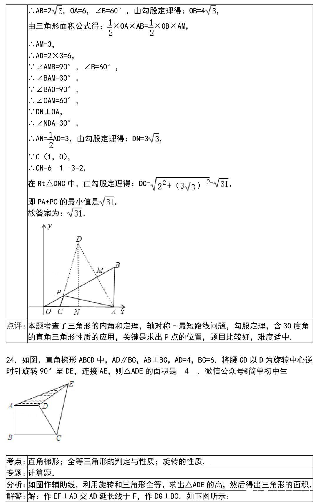 初三数学总复习解题方法介绍+必刷30题 - 知乎