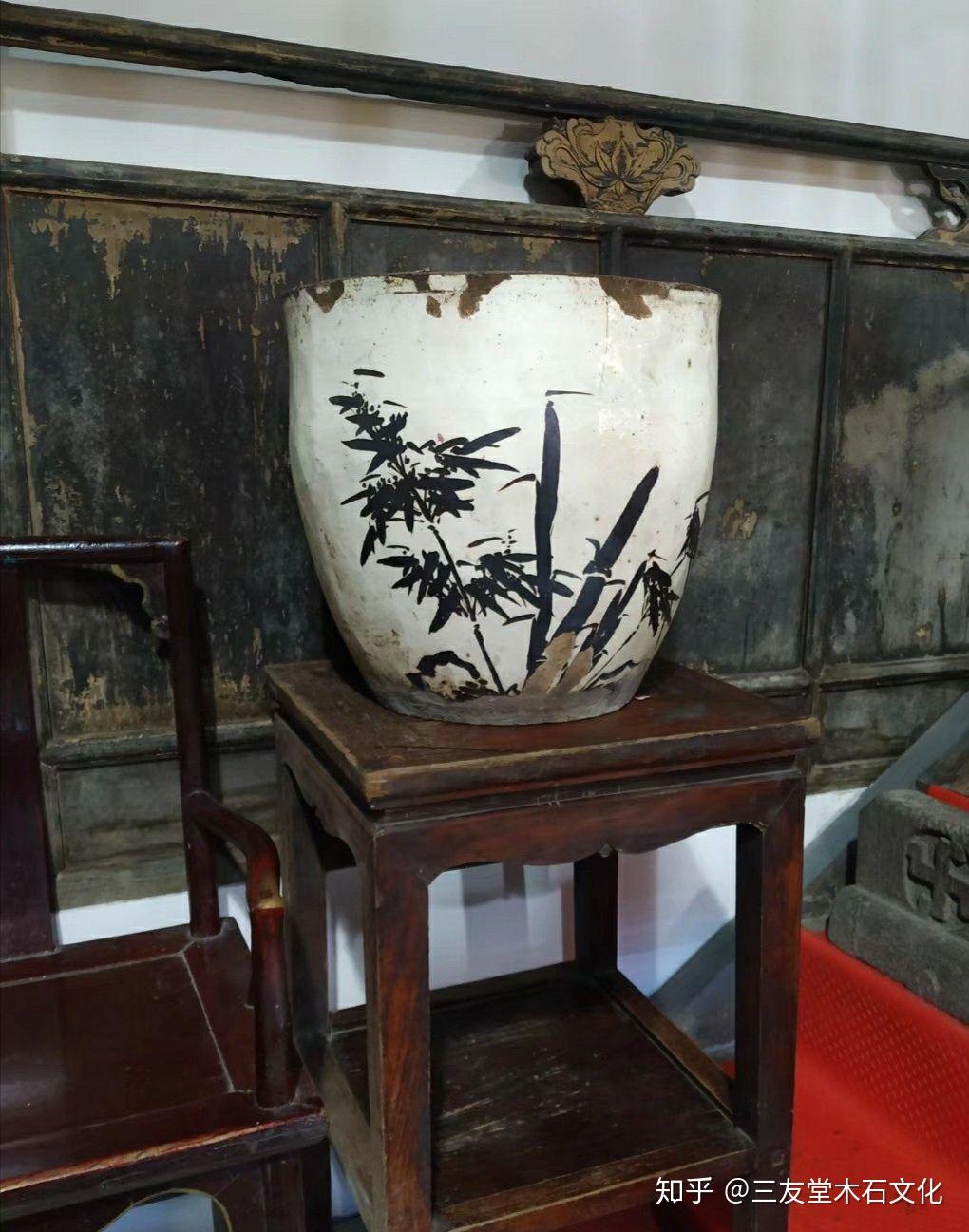 明代磁州窑手绘大画缸