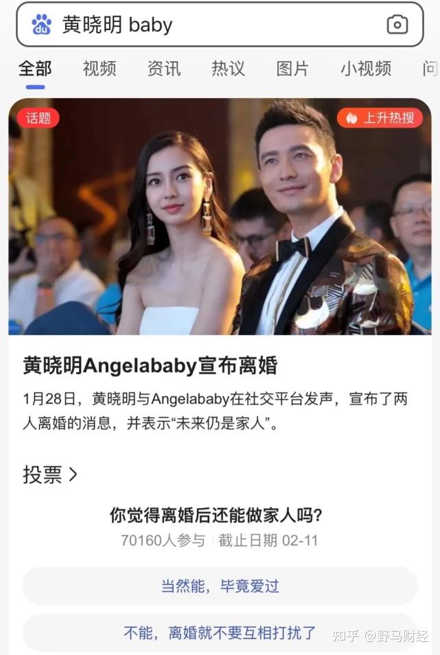 你如何看待黄晓明baby已离婚 知乎