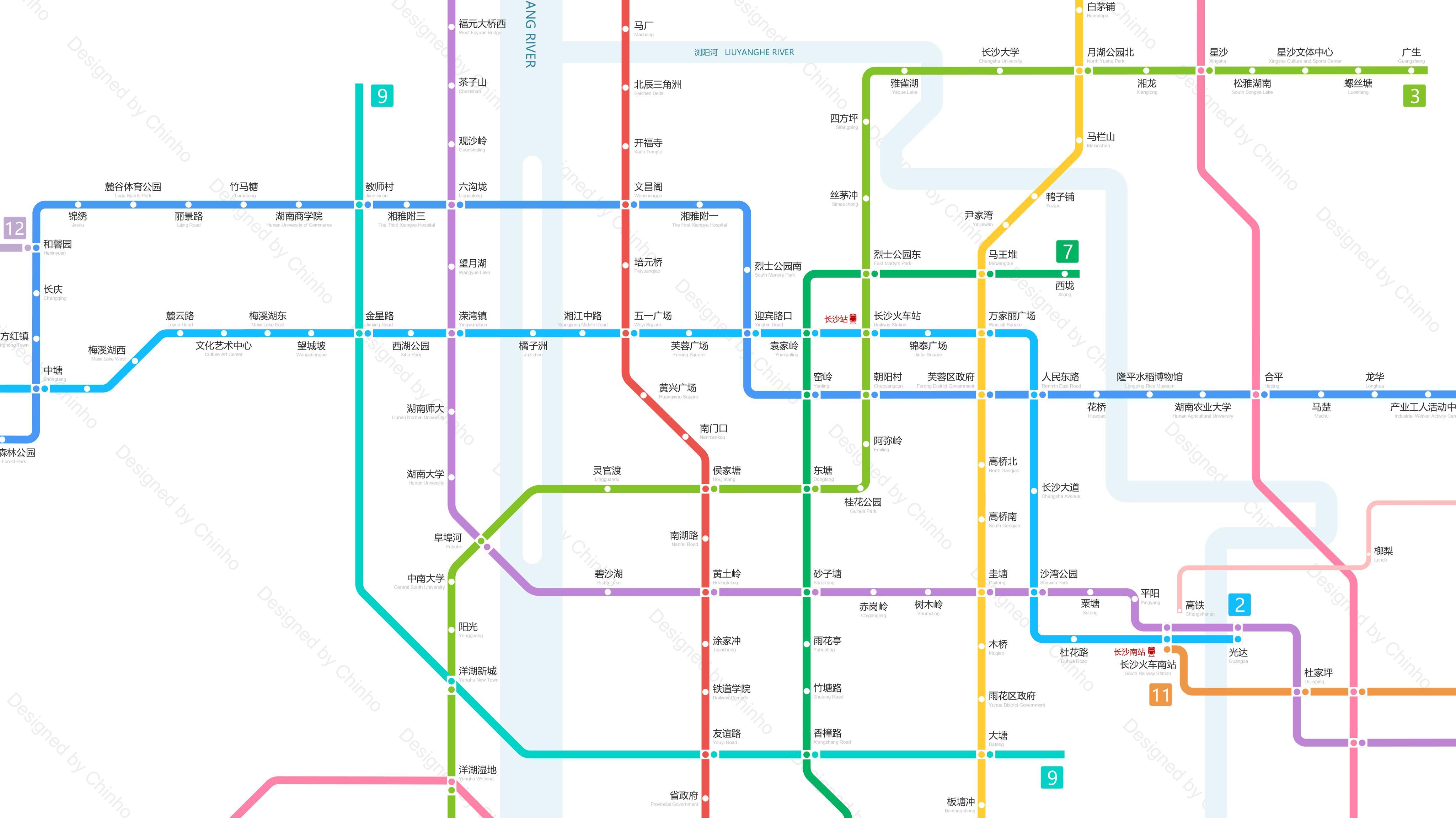 长沙城轨地图图片