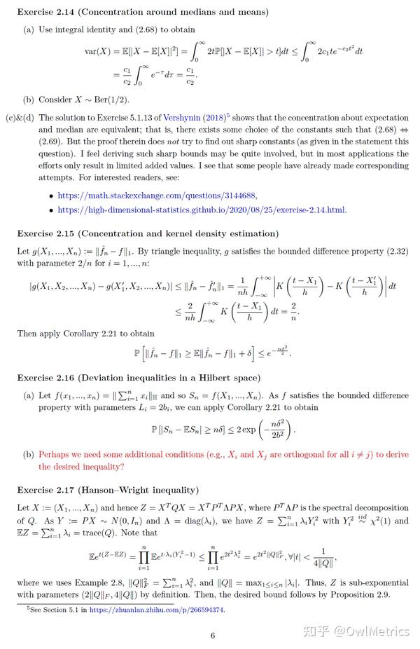 Wainwright高维统计学Chapter 2 [Solutions] 知乎
