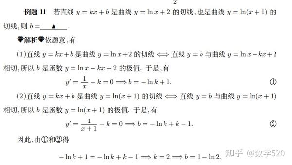 导数专题:切线方程的新求法 - 知乎