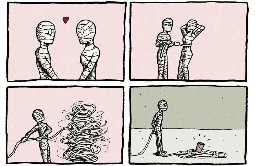 14幅无厘头的四宫格漫画结局出人意料充满幽默感