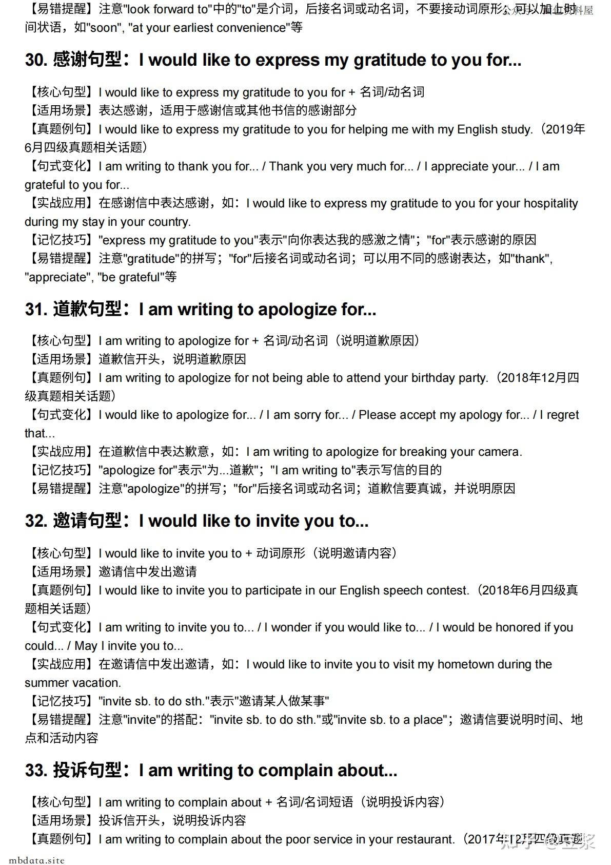 英语四级-写作高分句型精选50句清单（议论文+应用文通用） - 知乎