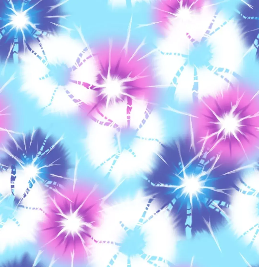 加入色彩的扎染,渐变过度的柔和变化,形成几何图形.