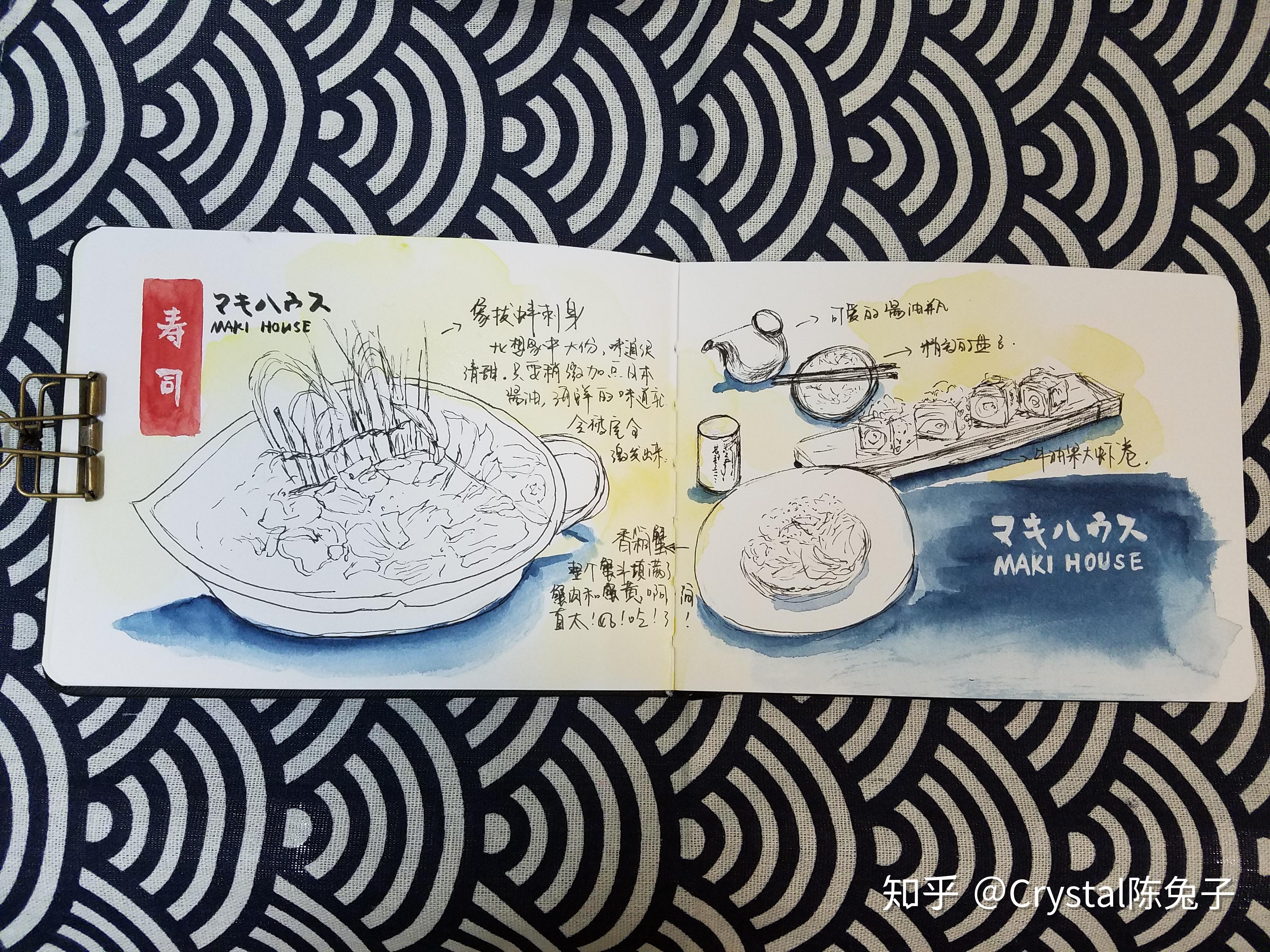 美食手账这样画日式大餐