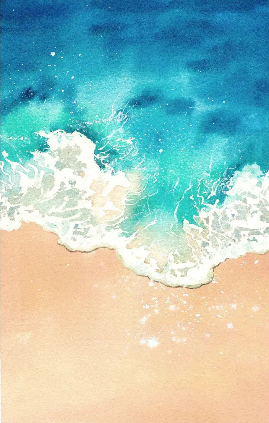 水彩教程——海滩的画法