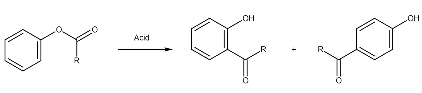指酚酯在lewis酸或br03nsted酸催化下重排為鄰位或對位酰基酚的反應
