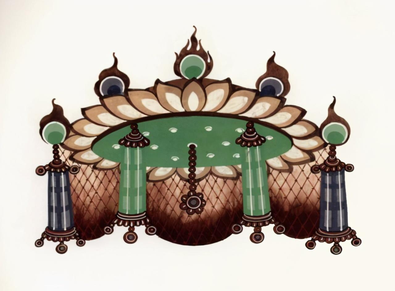 敦煌壁画历代华盖图案集