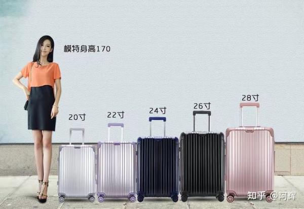 20英寸及以下的行李箱适合1-3天的短期旅行,出差使用22-26英寸的行李