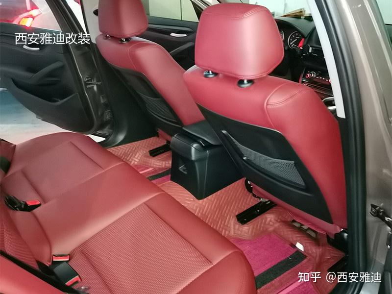 宝马x1翻新汽车真皮座椅 西安雅迪搭配红黑色纳帕皮