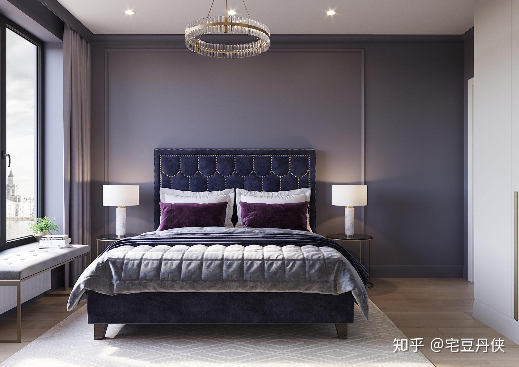 蓝紫色×丁香灰,63 ㎡ 小户型公寓设计