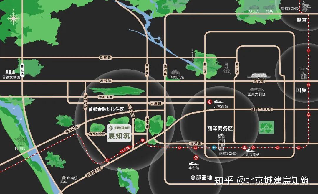 北京地铁14号线,自丰台区园博园南路的张郭庄站,至朝阳区望京电子城北