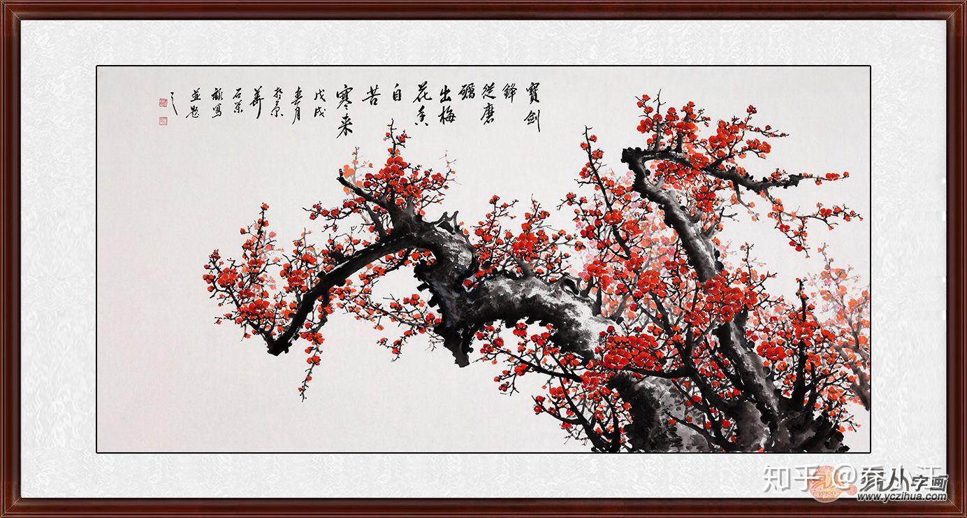 什么样的画挂在客厅合适花鸟梅花蕴含君子之气