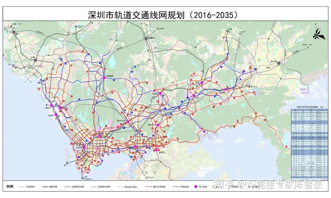 深圳市2035年地铁规划(最新汇总版):21,25号线公示,龙华到南山更