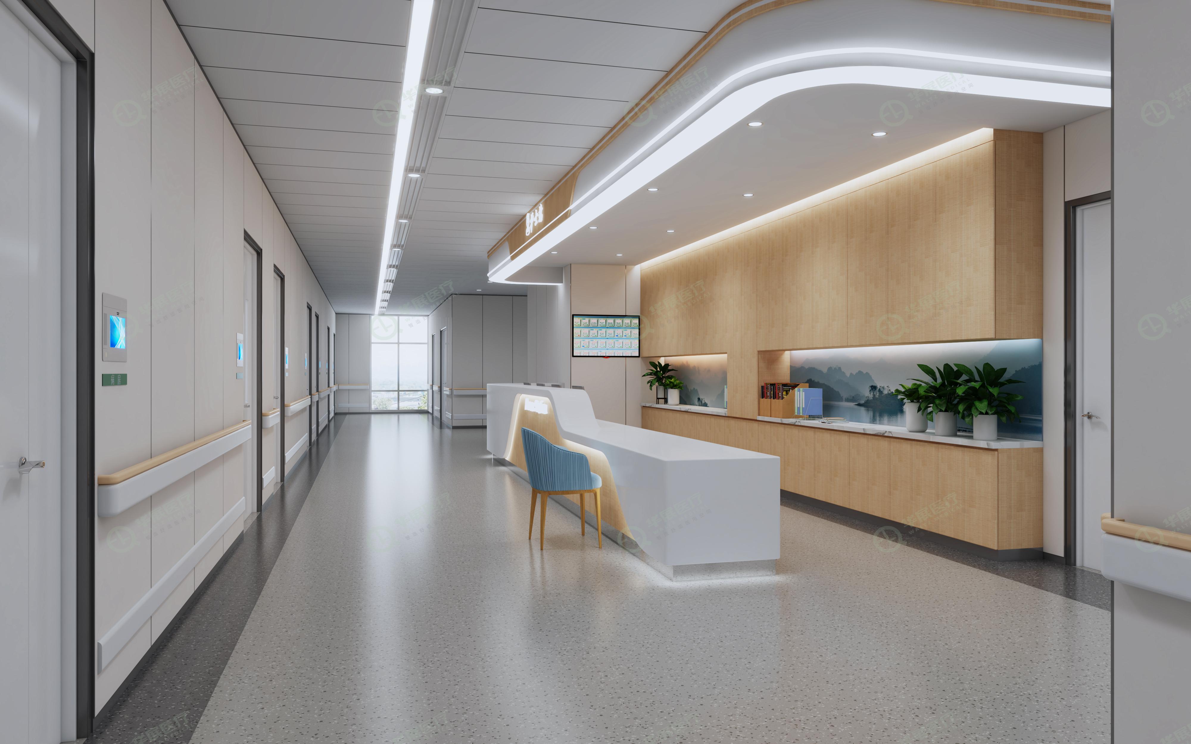 住院部护士站效果图那么,一款设计优雅,功能性强的护士站应用到实际