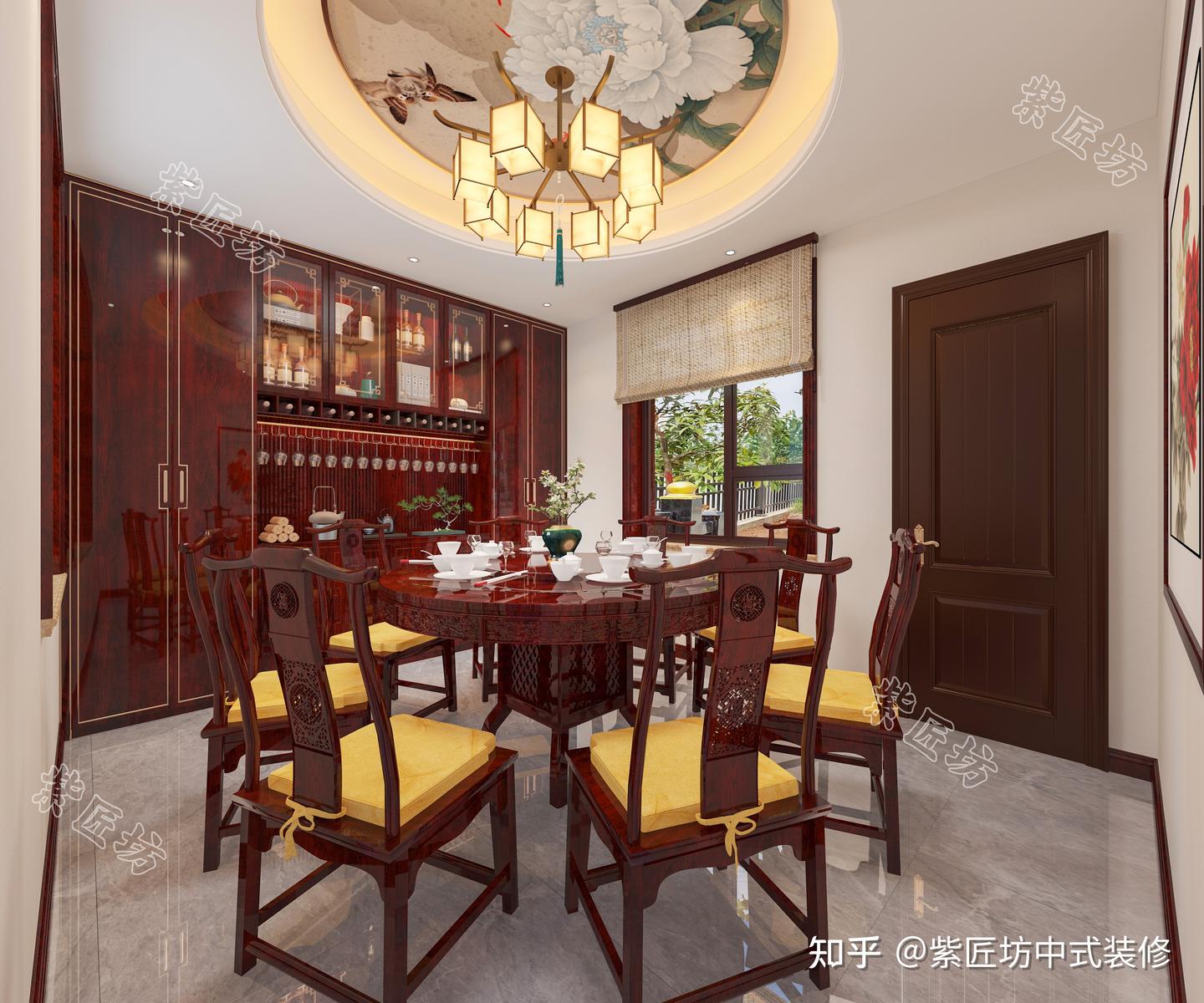 石家庄中式装修丨542㎡中式别墅大宅,质朴而宁静的雅致之美 - 知乎