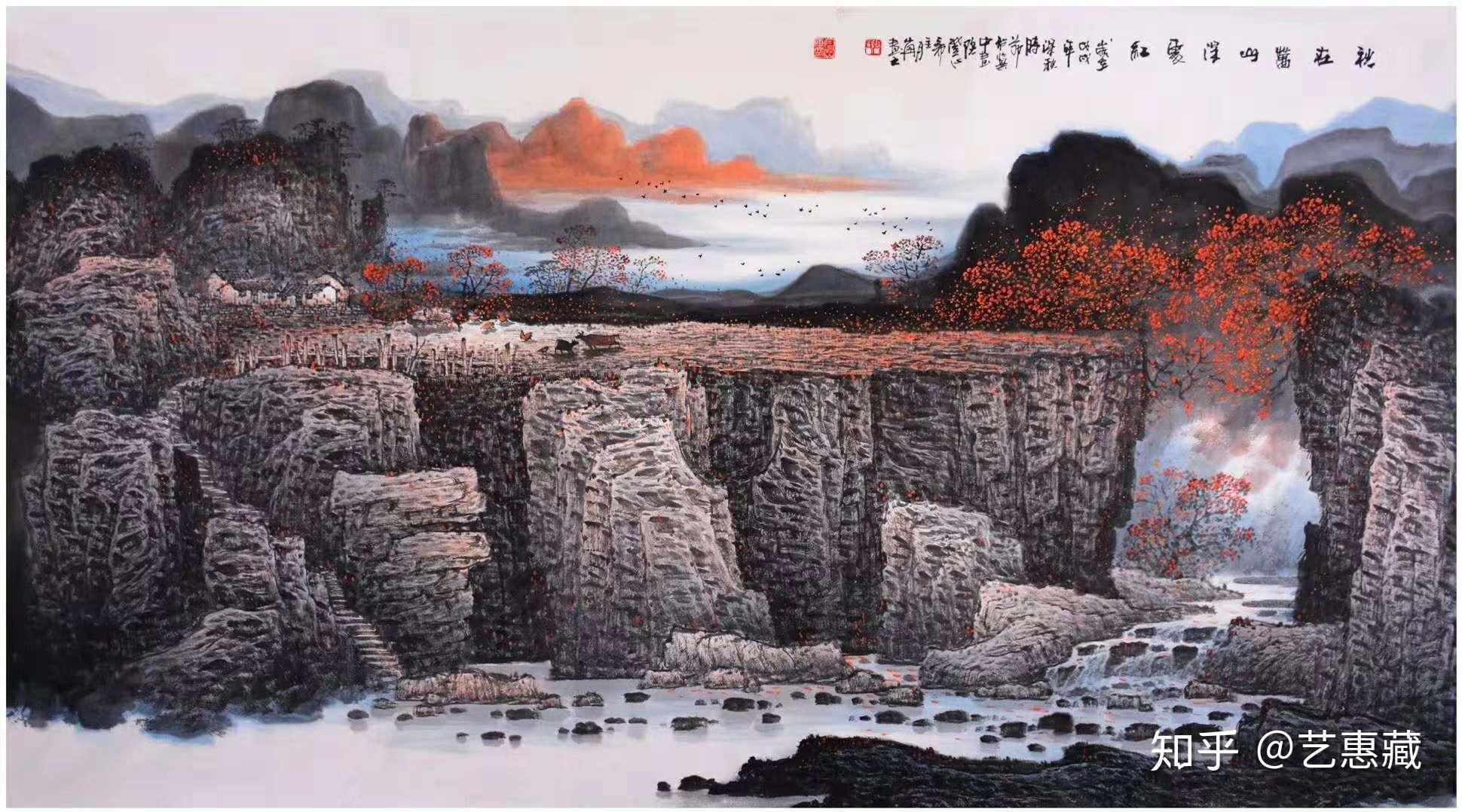 艺惠藏张月岗笔下的山水画高博苍古神秘幽远震撼心灵