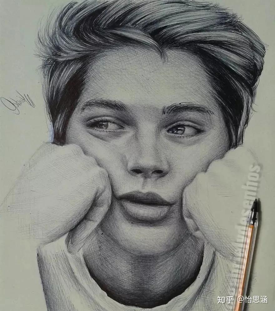 表情素描人物夸张的神情