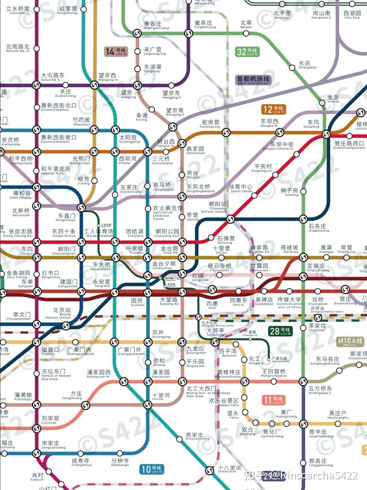 北京市城市轨道交通线路图(远期规划) - 知乎