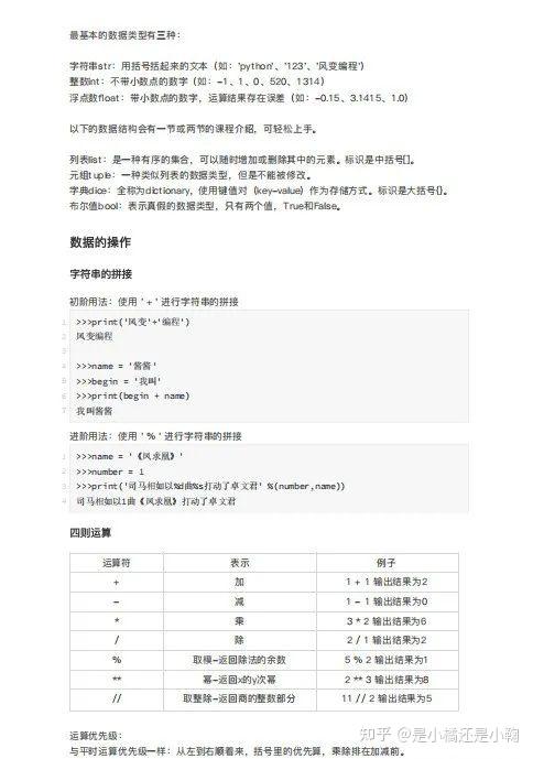 Python基础语法看一篇就够了,全网最全Python语法笔记汇总 - 知乎
