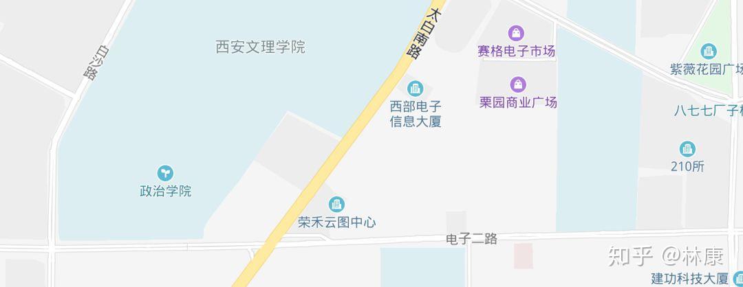 白沙路南段以東,西安文理學院圖書館沿線以南,電子西街以西的大概位置