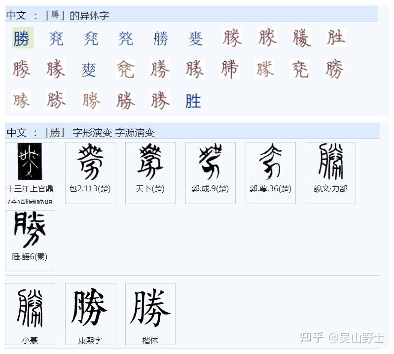686“勝”字到底是月字旁还是肉字旁? - 知乎