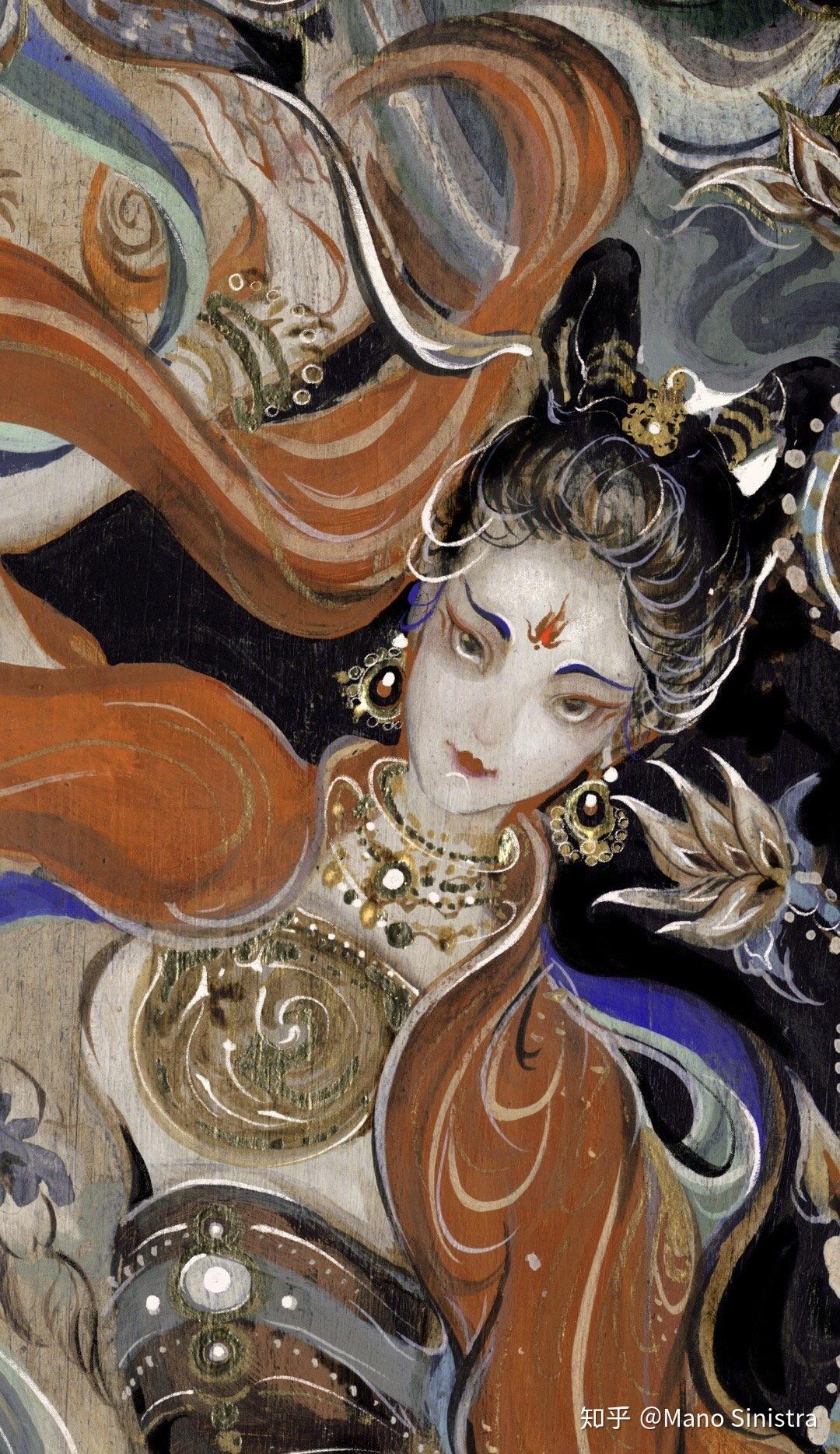 中国风水墨岩彩画家张渔