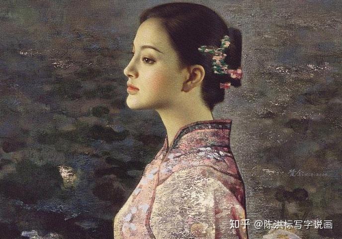 無落款 裸婦 中国美人画 油彩 装饰画无框画人体油画睡美人画芯油画艺术微喷
