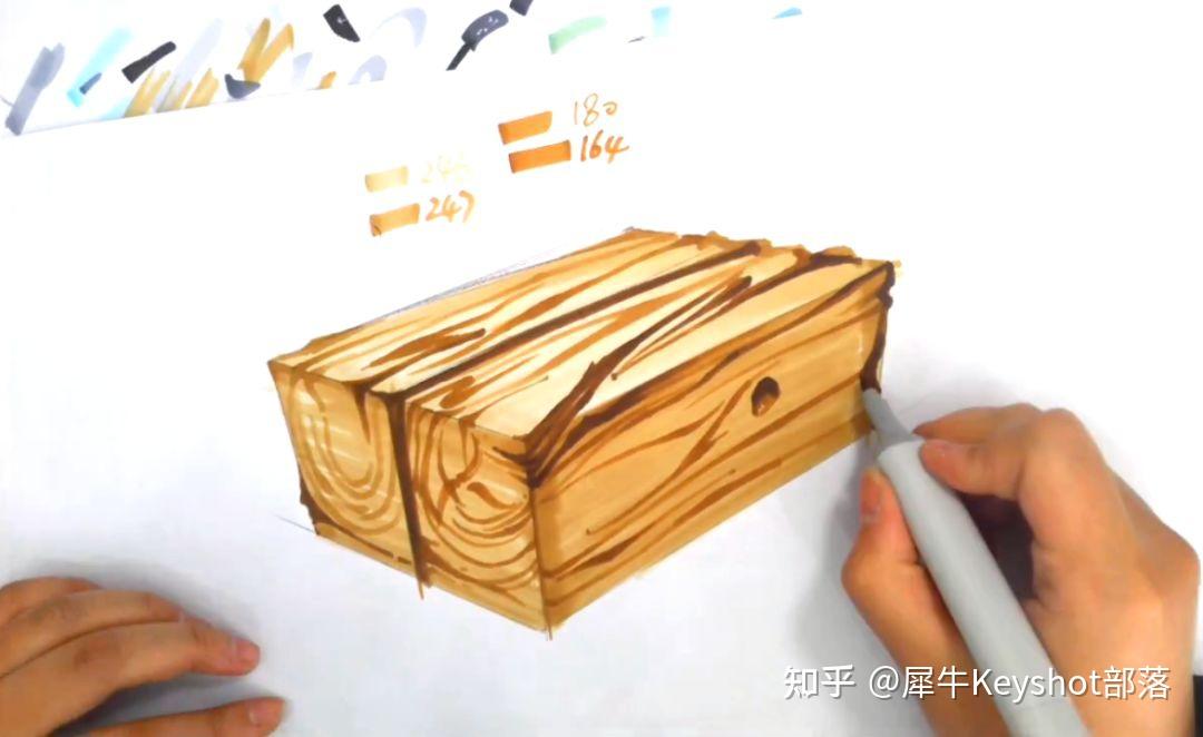 马克笔如何画木纹材质? - 知乎