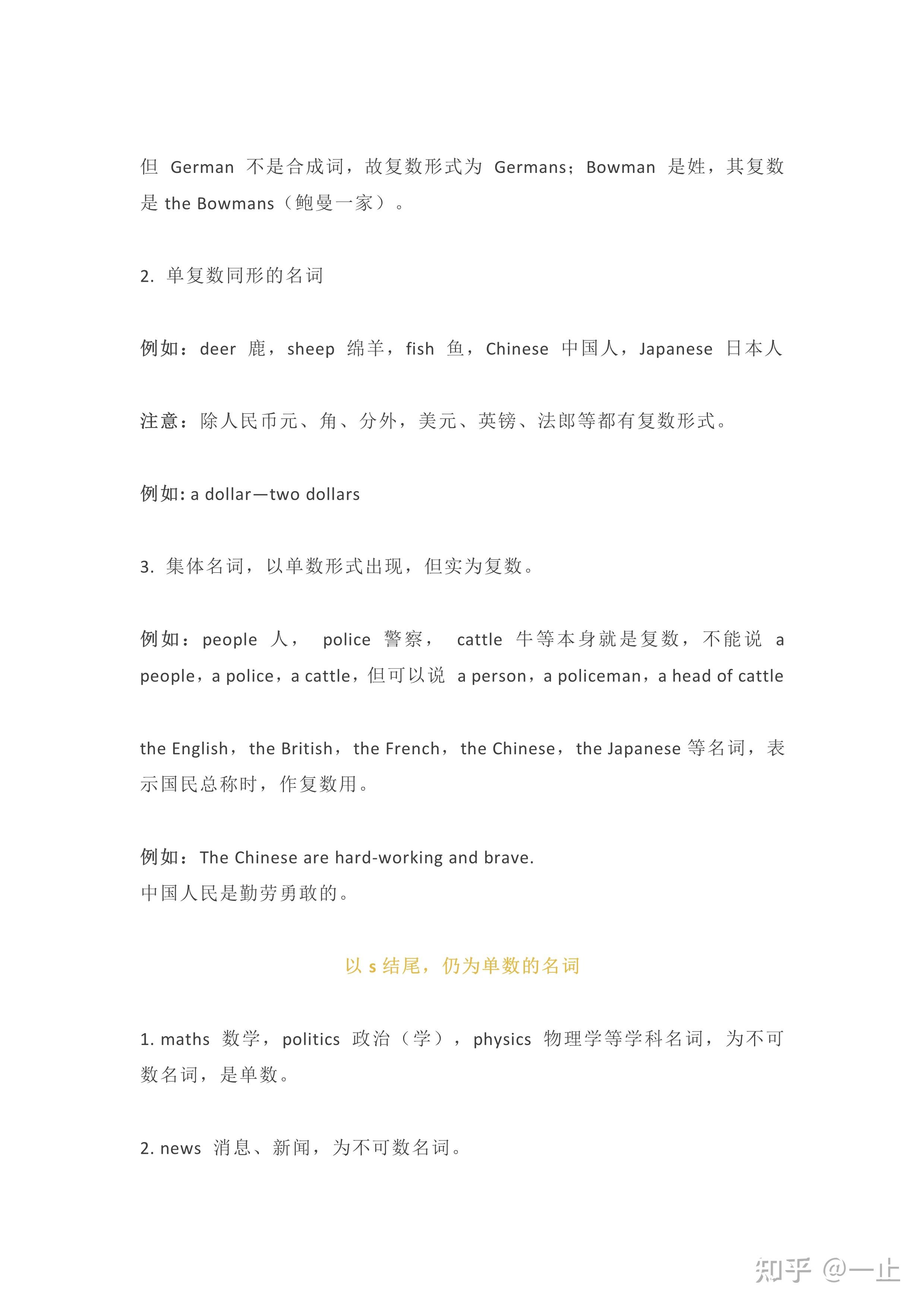 小学英语中必背的名词单数变复数的语法规则，你都熟记了吗？ - 知乎
