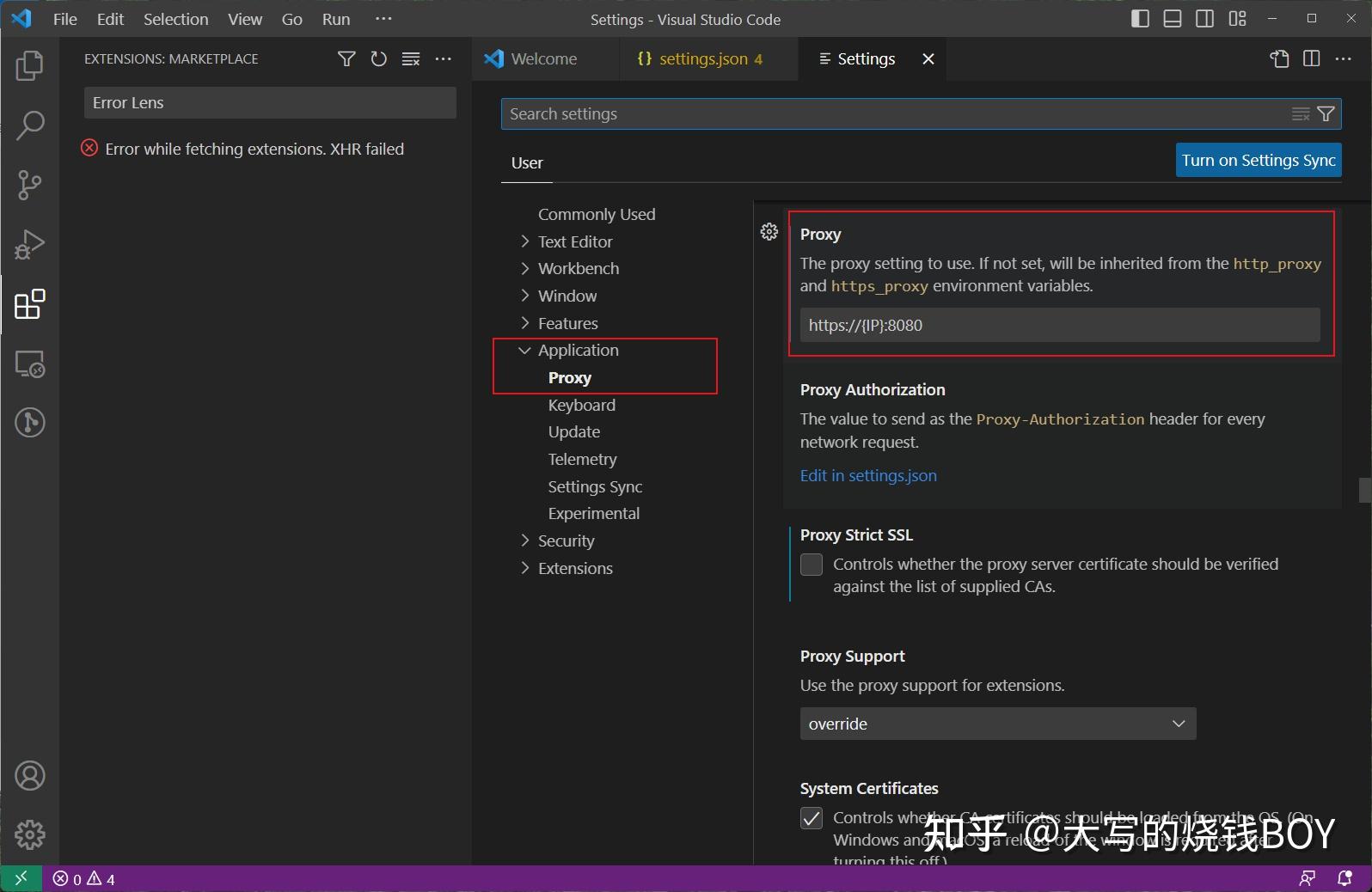 Vscode xhr failed 