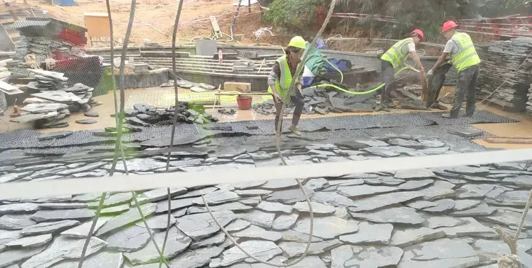 精品水景落地施工图解析