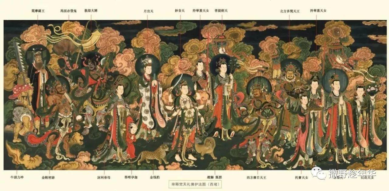 印度教神话中的帝释天,梵天,湿婆等天神,还有民间耳熟能详的四大天王