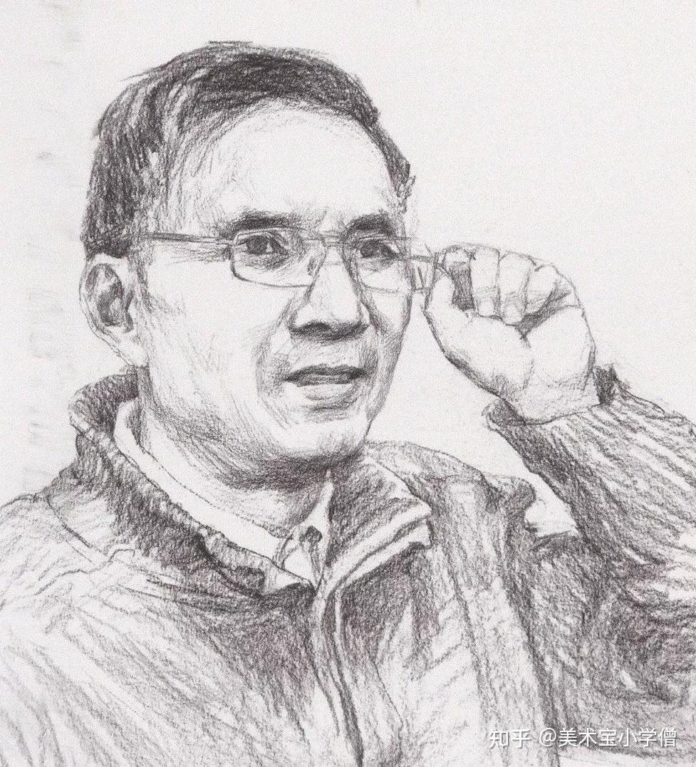 艺考干货素描带手头像的刻画步骤