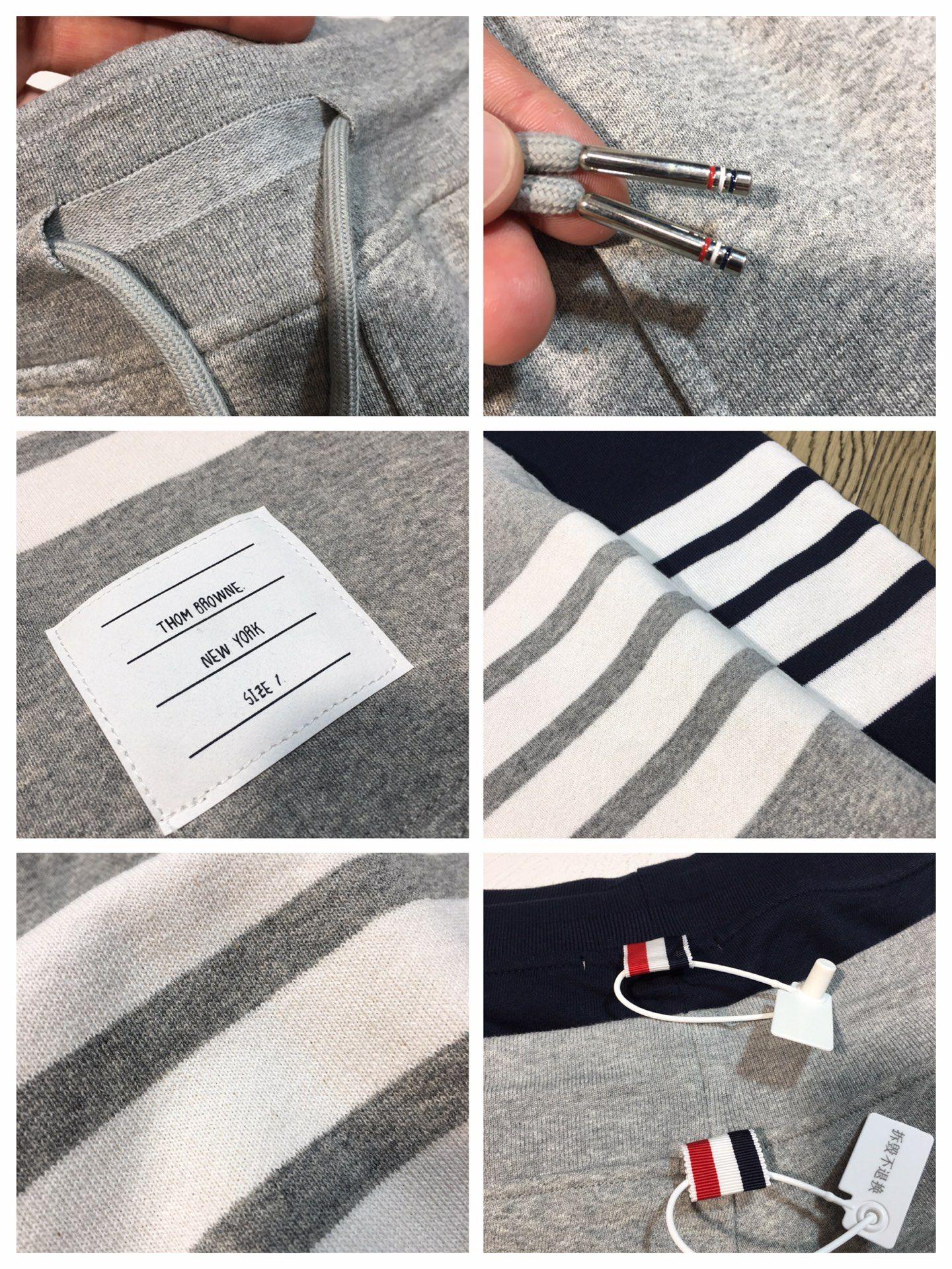 thom browne 汤姆布朗 .tb色织四条杠经典毛圈棉五分裤