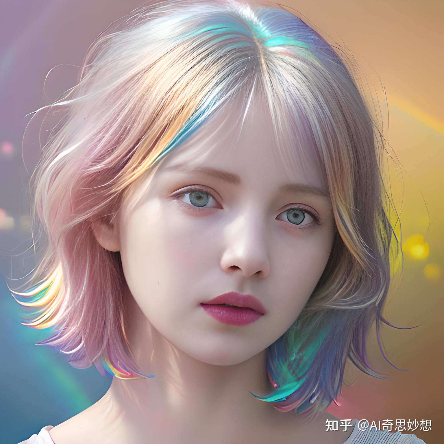 StableDiffusion绘画,彩虹挑染 - 知乎