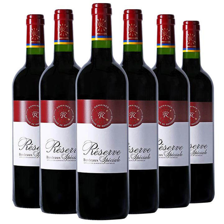 拉菲(lafite)珍藏波尔多 梅洛干红葡萄酒 750ml*6瓶 整京东06 539.