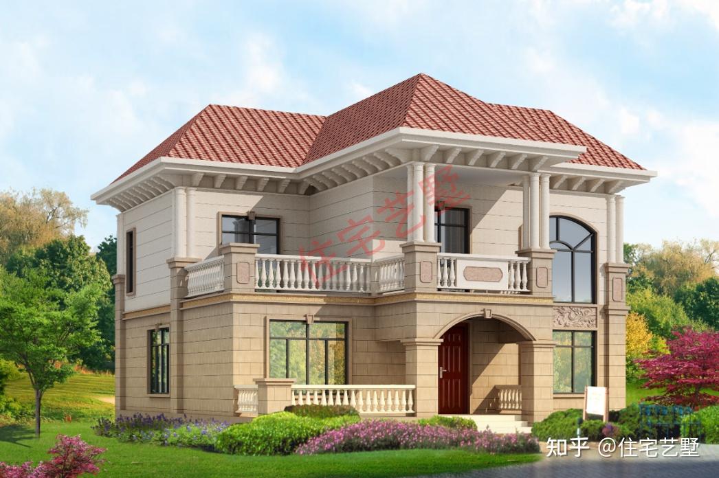 12x10.6米二层五间欧式小洋楼设计图,别墅大气沉稳