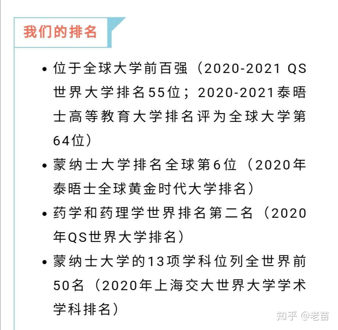 澳大利亚🇦🇺 蒙纳士大学 Monash University - 知乎